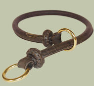 Rolled Leather Slip Collar for Cane Corso
